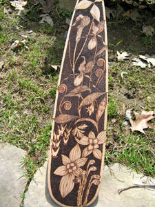 Canoe Paddle Art, Wildflower Paddle